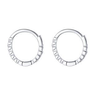 周大生铂金耳饰女pt950白金素圈耳环圆圈耳扣38妇女节礼物