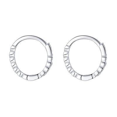 周大生铂金素圈耳环送女友礼物