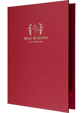 甄禧印记客制香港结婚证书套