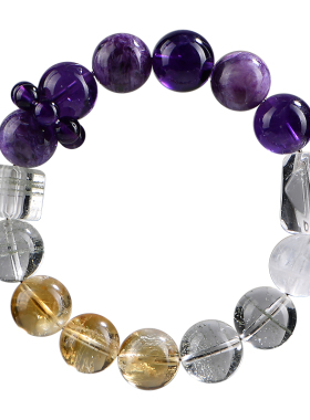 绣罗晶天然紫水晶九紫离火手串