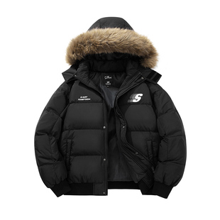 辛普森一家男装连帽羽绒服外套加厚保暖女羽绒冬季新款鸭绒
