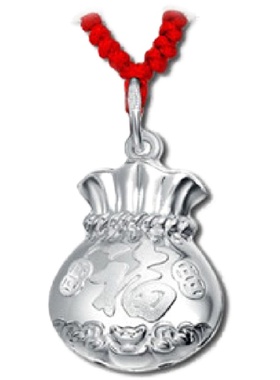 谢家银匠手工莲花年年有鱼吊坠