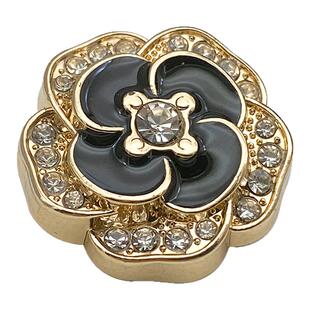 高档花朵镶钻衣服外套扣子女士大衣小香风西装裙子钮扣毛衣纽扣