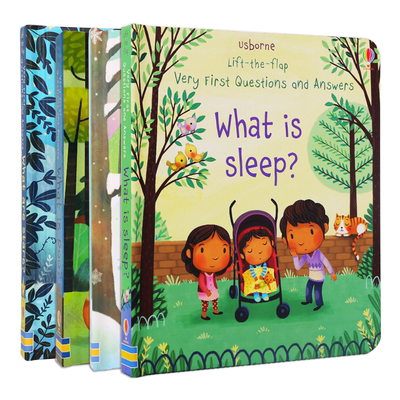 Usborne 原版英文 你问我答翻翻书  Lift The Flap Very first Questions and Answers 4册合集 尤斯伯恩进口英语启蒙绘本