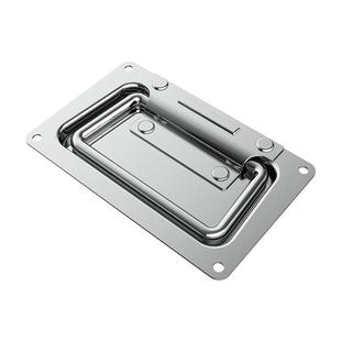 304不锈钢内嵌式航空箱拉手电池提手110盖环机箱把手平面折叠手柄