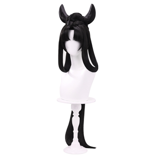 三分妄想王者荣耀嫦娥cos如梦令假发长玉米须分体发包无定金发卡