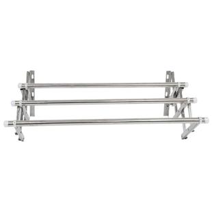 加厚加大不锈钢窗外伸缩晾衣架墙壁晾衣架晾衣杆子晒被子包安装