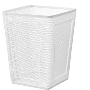 上海宜家德瑞约恩废纸篓桶白色垃圾桶钢制网格办公收纳箱国内代购