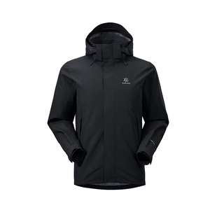 KAILAS凯乐石男款猎风Advanced黑色冲锋衣flt防水防风徒步单冲