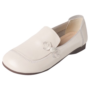 真皮软底妈妈鞋春夏款舒适不累脚单鞋百搭平底皮鞋大码软牛皮女鞋