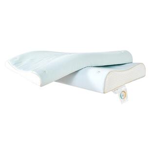 水星家纺泰国原液进口天然乳胶枕芯呵护颈椎枕头青桑有机蚕丝