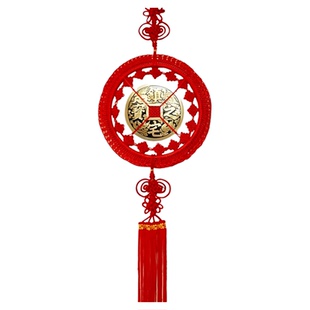 黄铜中国结挂件招财进宝镇宅之宝铜钱客厅乔迁吉祥结开业礼品装饰