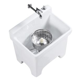 小号拖把池台控拖布池阳台家用墩布池移动旋转圆拖把不锈钢脱水篮