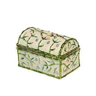 金属珐琅首饰盒复古风创意宝箱造型家居戒指盒小众设计求婚礼物