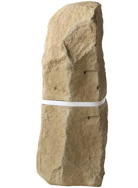 中式仿真石头灯带发水泥复合石柱