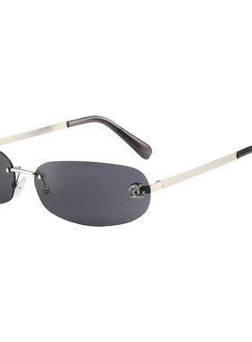 欧美风椭圆形小框太阳镜