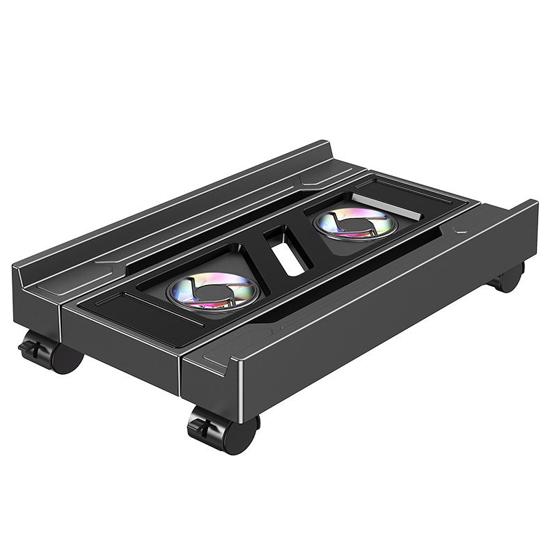 台式电脑主机托架底座托盘移动机箱支架办公室桌下增高散热置物架