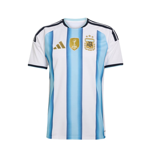 扎吉体育阿迪达斯26世界杯阿根廷主场球迷版梅西短袖男球衣JM8396