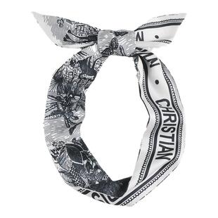 黑白小长条方巾丝巾女绑包手腕丝带发带飘带搭配衬衫脖子装饰领带