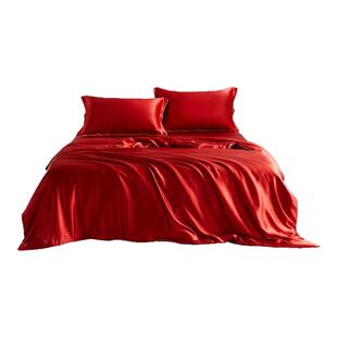 太湖雪100%桑蚕丝真丝高端四件套婚庆床单被套套件