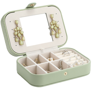 唯兰朵首饰盒小型精致高档便携项链耳环钉戒指手饰品收纳盒防氧化