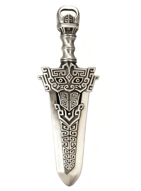 个性高档包挂仿古剑型吊坠银