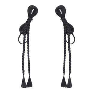 儿童汉服假发一体式古风盘发发髻女童蝴蝶结发包古装头饰垫发造型