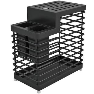 不锈钢厨房置物架家用放菜刀具用品筷桶一体壁挂式收纳架刀座刀架