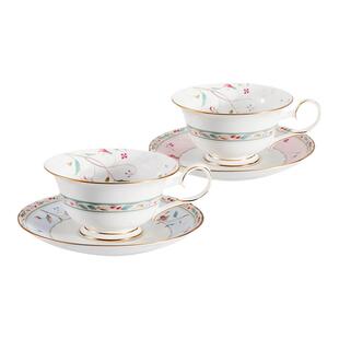 Noritake则武 HANASARASA骨瓷咖啡杯子欧式茶具套装下午茶杯礼盒