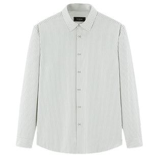 【10%桑蚕丝凉感】雅戈尔春季新品条纹商务休闲易打理长袖衬衫男