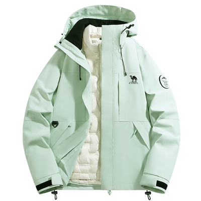 骆驼户外情侣三合一羽绒冲锋衣