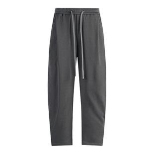 REDCHARCOAL红炭直筒弯刀卫裤男春季休闲裤宽松运动裤美式裤子