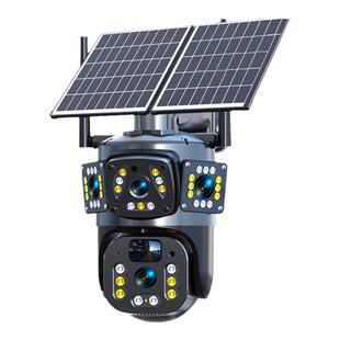 太阳能监控器摄像头360度无死角手机远程室外高清夜视4G无电无网