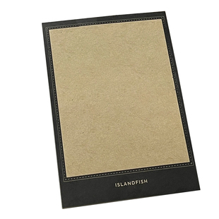 屿鱼文创原创设计牛皮纸便笺本便签本无粘性A6拍纸本复古风ins风