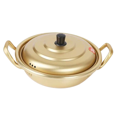 EXPO韩式加厚铝锅网红浅口火锅