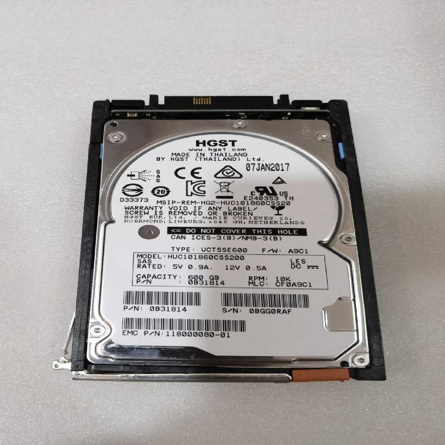 议价EMC VNX 25 600G 10K 硬盘 005051466 HUC101860CSS200 0B318
