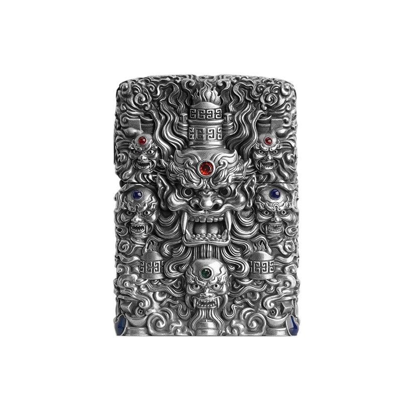 ZIPPO盔甲五鬼运财收藏送礼