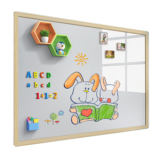白板墙贴家用儿童可移除不伤墙磁性自粘涂鸦墙支架墙上学习小黑板墙面磁力可擦写家庭磁吸画画教学写字板贴纸