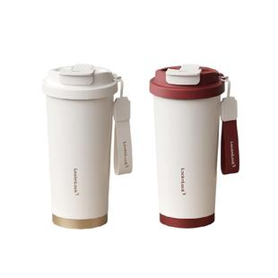 乐扣乐扣保温杯陶瓷内胆咖啡杯女高颜值随行吸管水杯子2025新款