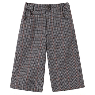 允儿妈女童冬季新款绵羊毛混纺小众毛呢裤儿童秋冬直筒裤宝宝裤子