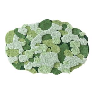 毯仓纤维床边地毯卧室不规则加厚毛绒地垫乔迁布置苔藓茶几毯机洗