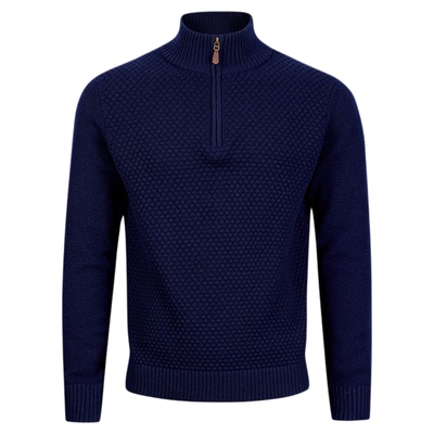 平圆方中古典菠萝针织衣毛衣男