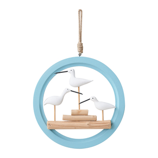 地中海风海鸟挂件墙面立体海鸥壁饰样板房酒店房间走廊玄关装饰品
