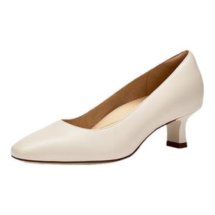 Clarks其乐Kyla50 Pump女鞋单鞋 春秋柔软羊皮革通勤简约高跟婚鞋