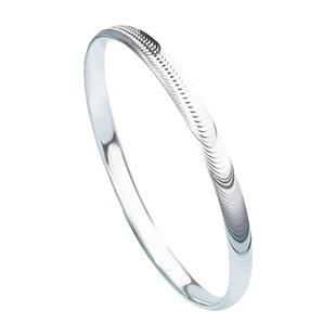 9999足银猫眼银手镯闭环女新款轻奢高级感素圈镯子生日礼物送女友