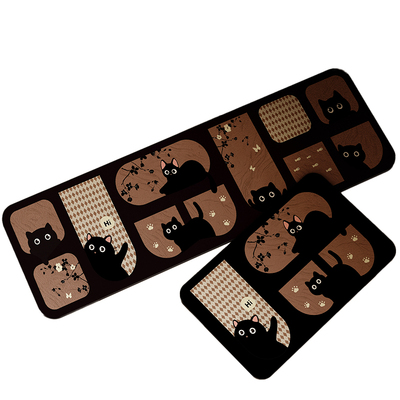 萌趣卡通厨房地垫2026新防油防滑