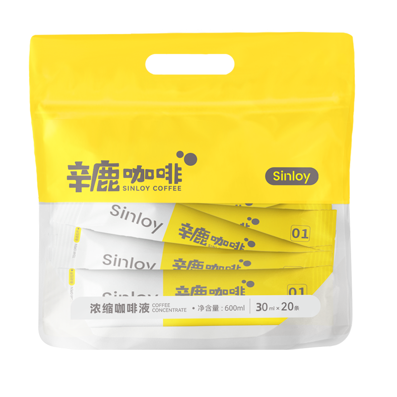 Sinloy辛鹿 鲜萃经典意式浓缩咖啡液 意夏黑咖啡30ml*20杯