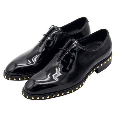 JINIWU倪季铆钉手工牛津尖头皮鞋