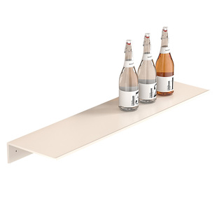 厨房置物架一字长条板免打孔壁挂分层隔板奶油风浴室墙面收纳架子