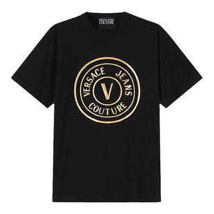 【自营】VJC范思哲 男士胶印圆领宽松版短袖T恤 74GAHT05 CJ00T